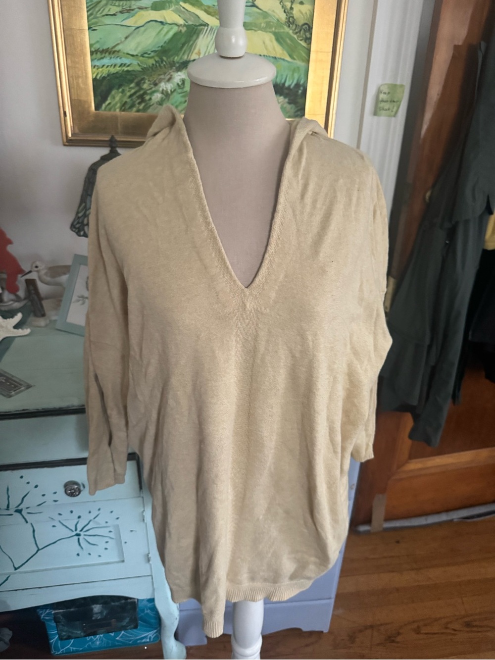 J. Jill PureJill Classic V-Neck Women's Sweater Golden Yellow XL Tall VGUC